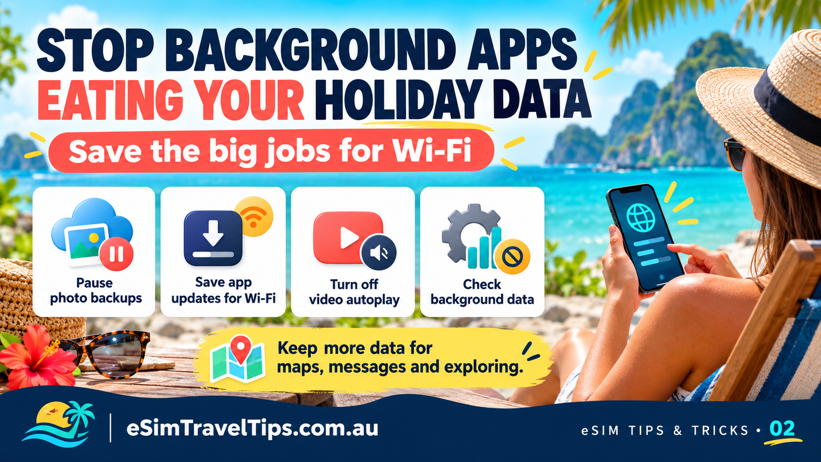 Holiday data-saving tips: pause photo backups, save updates for Wi-Fi, turn off autoplay and check background data
